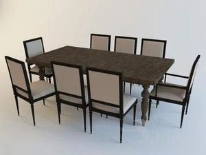ابجکت میز صندلی نهارخوری 6 نفره چوبی  طرح مدرن