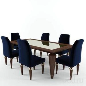 ابجکت میز صندلی  نهارخوری  طرح کلاسیک
