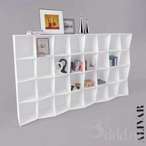 3dابجکت کتابخانه بزرگ طرح باکس چوبی