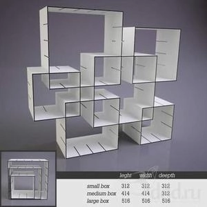 3dابجکت شلف یا استند چوبی دو مدل