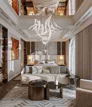 طراحی اتاق خواب و کلوزت لوکس در زعفرانیه تهران