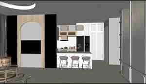 فضایی دلنشین و مدرن با ترکیب رنگ و نور برای اسکچاپ