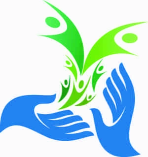 دست در دست و پرواز مردم Hands logo design