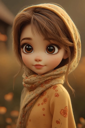 دختر با مزه با تم روستایی