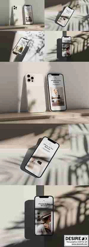 موکاپ آیفون 12 iPhone 12 Pro with Shadow Mockup