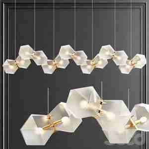 لوستر چند ظلعی آویز Welles Long Chandelier