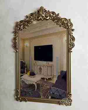 قاب آینه مستطیل منبت کاری شده Classic mirror design