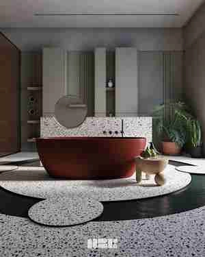 طراحی سرویس بهداشتی در سبک مدرنیته و مینیمالیسم برای اسکچاپ