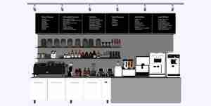 طراحی ویترین و پیشخوان بستنی فروشی برای اسکچاپ