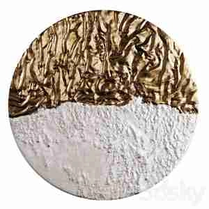 پنل‌گرد طلایی و سفید از Darinna