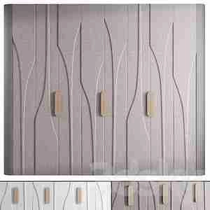 کمد لباس با پنل با خطوط منحنی