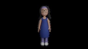 دختر 3d ایستاده