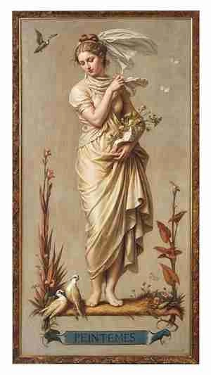 نقاشی کلاسیک زن در قاب