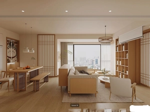 طراحی دکوراسیون با تم چوب و کرم در الهیه