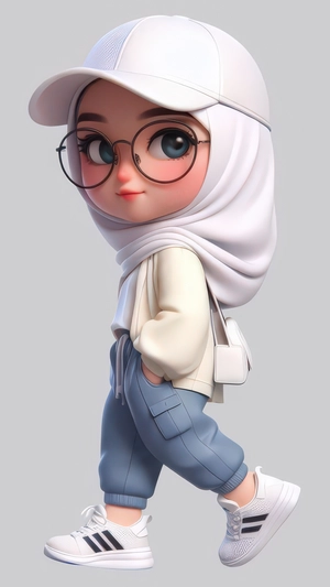دختر بامزه محجبه اسپورت