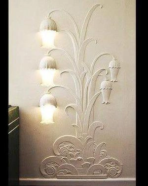 دیوار سه بعدی با طرح گل برجسته