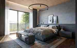 طراحی داخلی اتاق خواب مدرن برای اسکچاپ