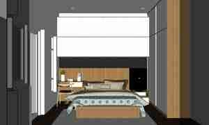 طراحی داخلی اتاق خواب مدرن برای اسکچاپ