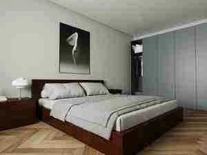 طراحی داخلی اتاق خواب مدرن با نشیمن جدا برای اسکچاپ