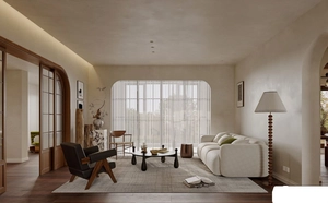 طراحی دکوراسیون با تم چوب شهرک غرب