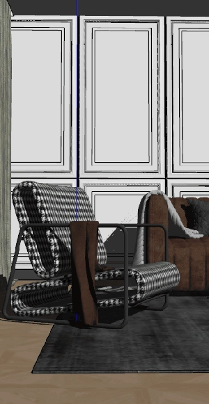 طراحی نشیمن به سبک نئوکلاسیک در اسکچاپ