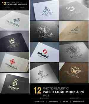 Photorealistic Logo Mock-Ups موکاپ روی کارت