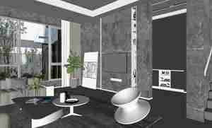 طراحی مدرن و آرامش طبیعت در یک نشیمن لوکس برای اسکچاپ