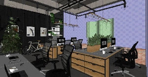 فضای داخلی اداری برای اسکچاپ