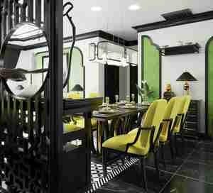 طراحی داخلی فضای نشیمن با تلفیقی از هنرهای شرقی و مدرن برای اسکچاپ