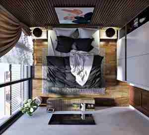 طراحی داخلی اتاق خواب مدرن برای اسکچاپ