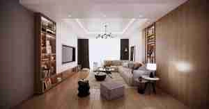 طراحی داخلی فضای نشیمن مدرن برای اسکچاپ