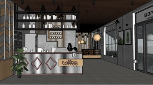 طراحی داخلی و خارجی کافی شاپ برای اسکچاپ