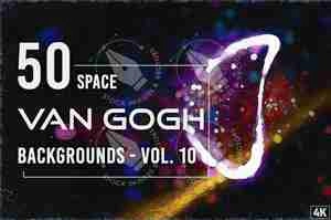 بک گراند ون گولد 50 Van Gogh Space Backgrounds