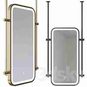 آینه روی میله با نور پس زمینه