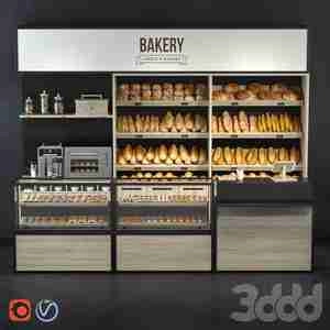 طراحی مغازه نان فروشی ویترین و صندوق 33Bakery