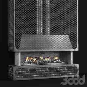 شومینه صنعتی Contemporary fireplace 35