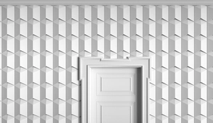 پترن  سه بعدی دیوار با رنگ سفید