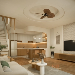 طراحی داخلی نشیمن و آشپزخانه به سبک ژاپنی برای اسکچاپ
