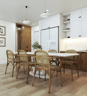 طراحی داخلی نشیمن و آشپزخانه مدرن برای اسکچاپ