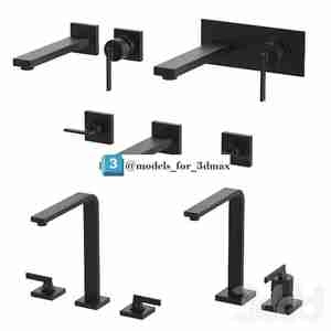 شیرآلات مدرن مشکی مات؛ مدل مربع