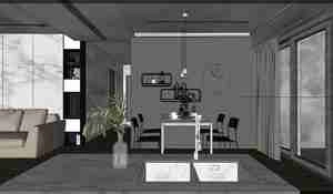 طراحی داخلی واحد مسکونی مدرن برای اسکچاپ