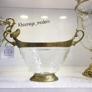 ظرف بلوری برنزی طرح گنجشک
