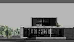 طراحی نما و داخلی ویلا مدرن در دل جنگل برای اسکچاپ