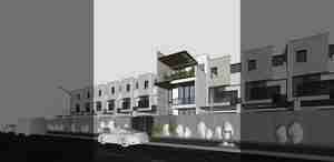 ترکیب مدرنیته و طبیعت در نمای ساختمان برای اسکچاپ