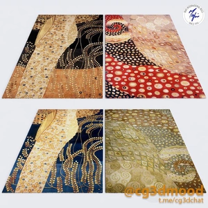 فرش طرح های باغ انتزاعی گرافیکی Mafi international rugs