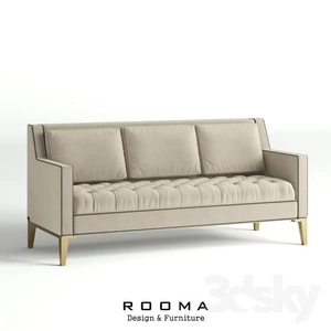 مبل سه نفره رنگ کرم Sofa Hilton Rooma Design