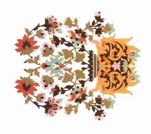 طرح  ایرانی ترنج با تم نارنجی