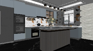 طراحی داخلی آشپزخانه مدرن برای اسکچاپ