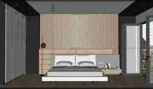 طراحی داخلی اتاق خواب مدرن برای اسکچاپ