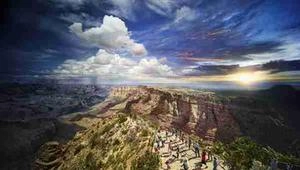 Grand Canyon National Park, Arizona عکس شب و روز در یک قلب